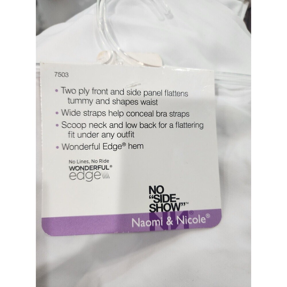 Naomi & Nicole Waist Shaping Tank 7503 White Small Firm Compression Slimming - Picture 8 of 11